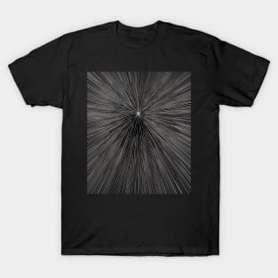 A colorful hyperdrive explosion - black and white version T-Shirt